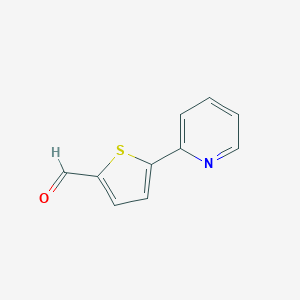 molecular formula C10H7NOS B141266 5-(Pyridin-2-yl)thiophene-2-carbaldehyde CAS No. 132706-12-8
