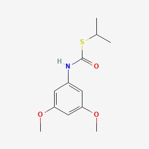 molecular formula C12H17NO3S B14126964 S-Propan-2-yl (3,5-dimethoxyphenyl)carbamothioate CAS No. 89078-36-4