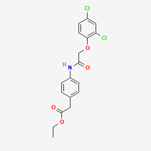 molecular formula C18H17Cl2NO4 B14127070 Ethyl 2-(4-(2-(2,4-dichlorophenoxy)acetamido)phenyl)acetate 