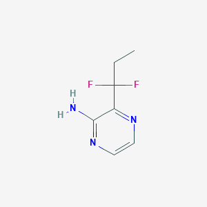 molecular formula C7H9F2N3 B1412713 3-(1,1-Difluoropropyl)pyrazin-2-amine CAS No. 2088945-80-4