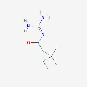 molecular formula C9H17N3O B14127153 N-Carbamimidoyl-2-2-3-3-tetramethylcyclopropane-1-carboxamide 