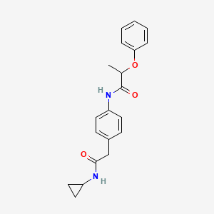molecular formula C20H22N2O3 B14127234 N-(4-(2-(cyclopropylamino)-2-oxoethyl)phenyl)-2-phenoxypropanamide CAS No. 1211695-57-6