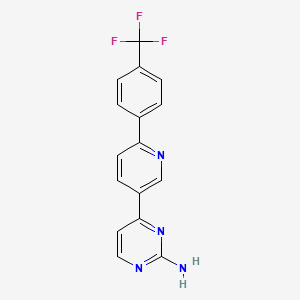 molecular formula C16H11F3N4 B1412726 4-[6-(4-Trifluoromethylphenyl)-pyridin-3-yl]-pyrimidin-2-ylamine CAS No. 1360951-54-7