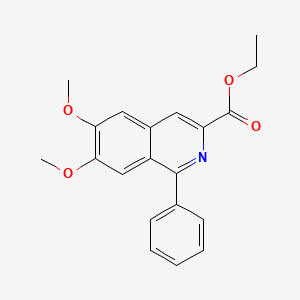 molecular formula C20H19NO4 B14127261 Ethyl 6,7-dimethoxy-1-phenylisoquinoline-3-carboxylate CAS No. 89242-43-3
