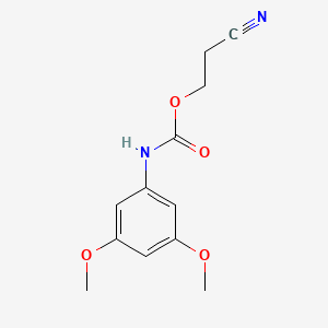 molecular formula C12H14N2O4 B14127287 2-Cyanoethyl (3,5-dimethoxyphenyl)carbamate CAS No. 89078-33-1
