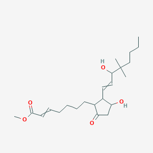 molecular formula C23H38O5 B14127328 methyl 7-[3-hydroxy-2-(3-hydroxy-4,4-dimethyloct-1-enyl)-5-oxocyclopentyl]hept-2-enoate 