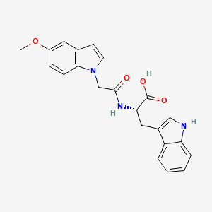 molecular formula C22H21N3O4 B14127384 N-[(5-methoxy-1H-indol-1-yl)acetyl]-L-tryptophan CAS No. 1212331-08-2