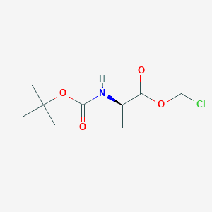 molecular formula C9H16ClNO4 B1412740 R-2-tert-Butoxycarbonylaminopropionic acid chloromethyl ester CAS No. 1932604-50-6