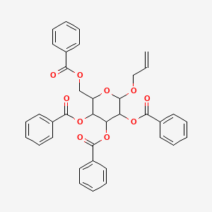 molecular formula C37H32O10 B14127407 Prop-2-en-1-yl 2,3,4,6-tetra-O-benzoylhexopyranoside CAS No. 6207-45-0