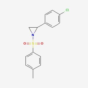 molecular formula C15H14ClNO2S B14127507 Aziridine, 2-(4-chlorophenyl)-1-[(4-methylphenyl)sulfonyl]- CAS No. 97401-93-9