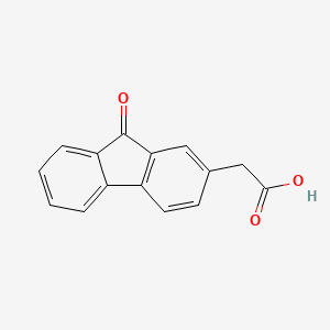 molecular formula C15H10O3 B14127530 2-(9-Oxo-9H-fluoren-2-yl)acetic acid 