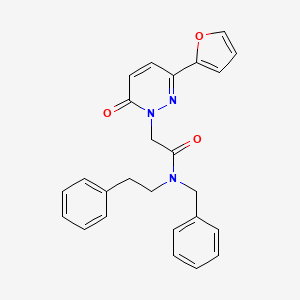 molecular formula C25H23N3O3 B14127573 N-benzyl-2-(3-(furan-2-yl)-6-oxopyridazin-1(6H)-yl)-N-phenethylacetamide 
