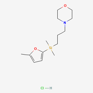 molecular formula C14H26ClNO2Si B14127624 Dimethyl-(5-methylfuran-2-yl)-(3-morpholin-4-ylpropyl)silane;hydrochloride CAS No. 89052-23-3