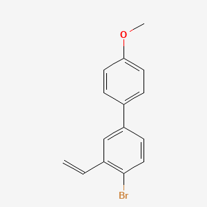 molecular formula C15H13BrO B14127701 4-Bromo-4'-methoxy-3-vinyl-1,1'-biphenyl 