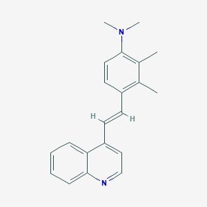 molecular formula C21H22N2 B14127739 N,N,2,3-tetramethyl-4-[(E)-2-quinolin-4-ylethenyl]aniline CAS No. 798-68-5