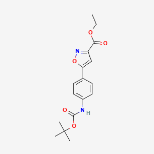 Ethyl 5-(4-((tert-butoxycarbonyl)amino)phenyl)isoxazole-3-carboxylate