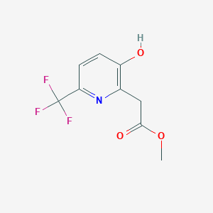 molecular formula C9H8F3NO3 B1412778 Methyl 3-hydroxy-6-(trifluoromethyl)-pyridine-2-acetate CAS No. 1806334-29-1