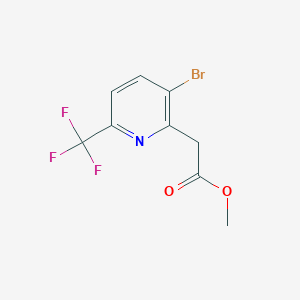 molecular formula C9H7BrF3NO2 B1412780 Methyl 3-bromo-6-(trifluoromethyl)pyridine-2-acetate CAS No. 1805222-22-3