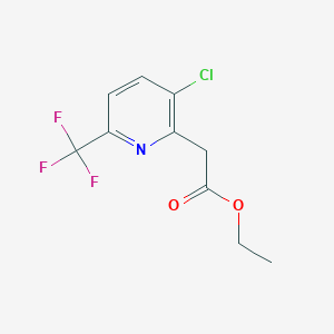 molecular formula C10H9ClF3NO2 B1412781 Ethyl 3-chloro-6-(trifluoromethyl)-pyridine-2-acetate CAS No. 1807173-76-7