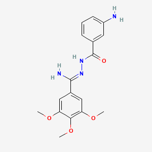 molecular formula C17H20N4O4 B14127838 N'-[(3-aminophenyl)carbonyl]-3,4,5-trimethoxybenzenecarbohydrazonamide CAS No. 1146911-24-1