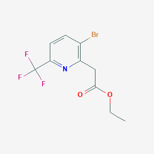molecular formula C10H9BrF3NO2 B1412785 Ethyl 3-bromo-6-(trifluoromethyl)pyridine-2-acetate CAS No. 1805558-76-2
