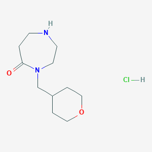 4-[(Oxan-4-yl)methyl]-1,4-diazepan-5-one hydrochloride