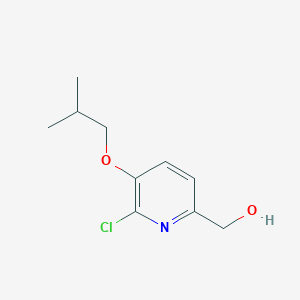 molecular formula C10H14ClNO2 B1412791 [6-Chloro-5-(2-methylpropoxy)pyridin-2-yl]methanol CAS No. 2169428-72-0