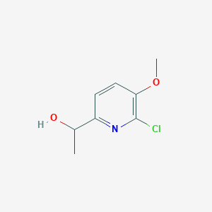 molecular formula C8H10ClNO2 B1412792 1-(6-Chloro-5-methoxypyridin-2-yl)-ethanol CAS No. 54232-47-2