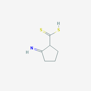 molecular formula C6H9NS2 B14127945 2-Iminocyclopentane-1-carbodithioic acid CAS No. 18521-91-0