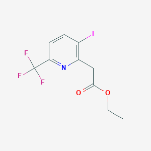 molecular formula C10H9F3INO2 B1412797 Ethyl 3-iodo-6-(trifluoromethyl)pyridine-2-acetate CAS No. 1803839-88-4