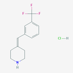 molecular formula C13H15ClF3N B14128028 4-[[3-(trifluoroMethyl)phenyl]Methylene]piperidine, hydrochloride CAS No. 183950-20-1