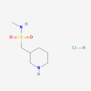 molecular formula C7H17ClN2O2S B1412804 N-methyl-1-(piperidin-3-yl)methanesulfonamide hydrochloride CAS No. 2044837-68-3