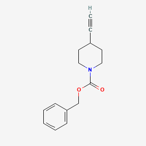 molecular formula C15H17NO2 B1412805 Benzyl 4-ethynylpiperidine-1-carboxylate CAS No. 1824019-55-7