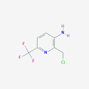 molecular formula C7H6ClF3N2 B1412809 3-Amino-2-chloromethyl-6-(trifluoromethyl)pyridine CAS No. 1805479-58-6