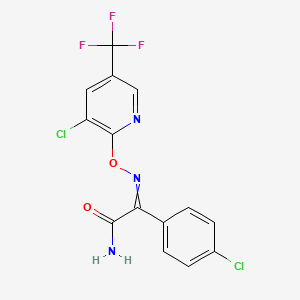 2-({[3-Chloro-5-(trifluoromethyl)pyridin-2-yl]oxy}imino)-2-(4-chlorophenyl)acetamide
