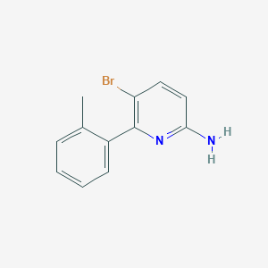 molecular formula C12H11BrN2 B1412816 5-Bromo-6-o-tolyl-pyridin-2-ylamine CAS No. 1817741-83-5