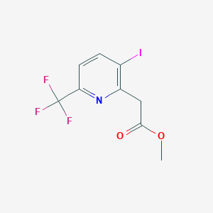 molecular formula C9H7F3INO2 B1412818 Methyl 3-iodo-6-(trifluoromethyl)-pyridine-2-acetate CAS No. 1803801-96-8