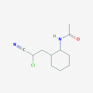 molecular formula C11H17ClN2O B14128210 N-[2-(2-Chloro-2-cyanoethyl)cyclohexyl]acetamide CAS No. 89226-35-7