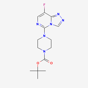 molecular formula C14H19FN6O2 B1412823 tert-Butyl 4-(8-fluoro[1,2,4]triazolo[4,3-c]pyrimidin-5-yl)piperazine-1-carboxylate CAS No. 2096987-10-7