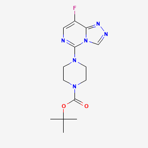 tert-Butyl 4-(8-fluoro[1,2,4]triazolo[4,3-c]pyrimidin-5-yl)piperazine-1-carboxylate