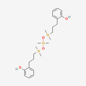 molecular formula C24H40O4Si3 B14128231 Phenol terminated modified silicone oil CAS No. 158167-48-7