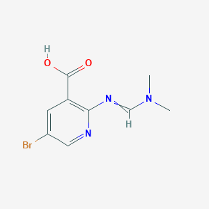 molecular formula C9H10BrN3O2 B1412827 5-Bromo-2-(dimethylaminomethylideneamino)pyridine-3-carboxylic acid CAS No. 1824834-98-1