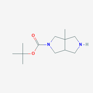 molecular formula C12H22N2O2 B1412832 tert-Butyl 3a-methylhexahydropyrrolo[3,4-c]pyrrole-2(1H)-carboxylate CAS No. 2044713-96-2