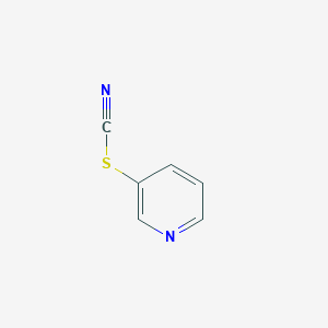 molecular formula C6H4N2S B14128335 Thiocyanic acid, 3-pyridinyl ester CAS No. 2645-25-2