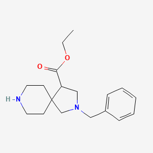 molecular formula C18H26N2O2 B1412834 Ethyl 2-benzyl-2,8-diazaspiro[4.5]decane-4-carboxylate CAS No. 1259040-08-8