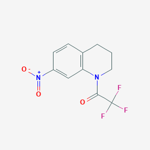 molecular formula C11H9F3N2O3 B14128388 7-Nitro-1-trifluoroacetyl-1,2,3,4-tetrahydroquinoline CAS No. 40484-67-1