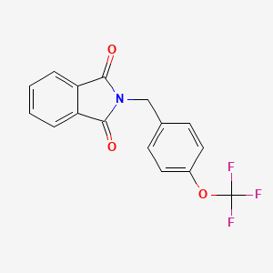 molecular formula C16H10F3NO3 B14128401 2-[[4-(Trifluoromethoxy)phenyl]methyl]isoindole-1,3-dione CAS No. 128273-51-8