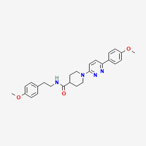 molecular formula C26H30N4O3 B14128414 N-(4-methoxyphenethyl)-1-(6-(4-methoxyphenyl)pyridazin-3-yl)piperidine-4-carboxamide CAS No. 1203160-23-9
