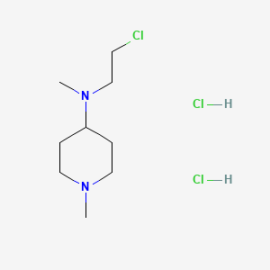 molecular formula C9H21Cl3N2 B1412844 N-(2-Chloroethyl)-N,1-dimethylpiperidin-4-amine dihydrochloride CAS No. 1211476-15-1