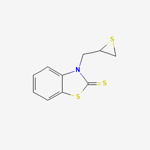 molecular formula C10H9NS3 B14128480 3-[(Thiiran-2-yl)methyl]-1,3-benzothiazole-2(3H)-thione CAS No. 89313-68-8